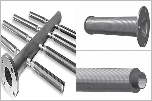 wedge profile screen header lateral for filtration