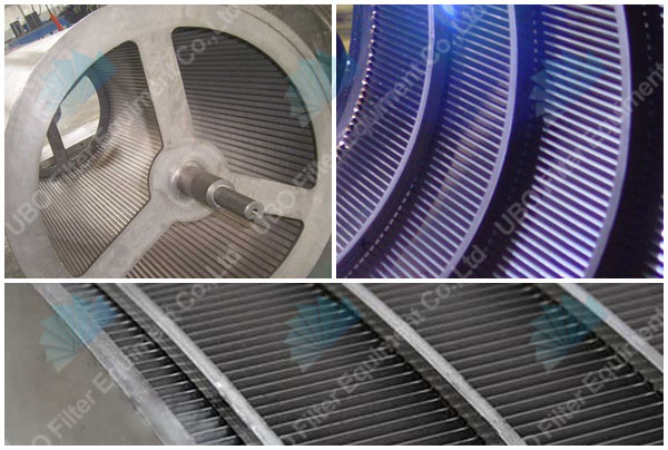 Wedge wire centrifugal screen for water softener