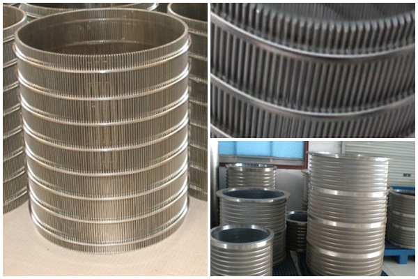 wedge wire cylinder screen for industry process