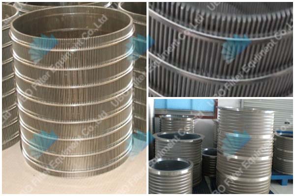 Rotary wedge wire screens for filtration