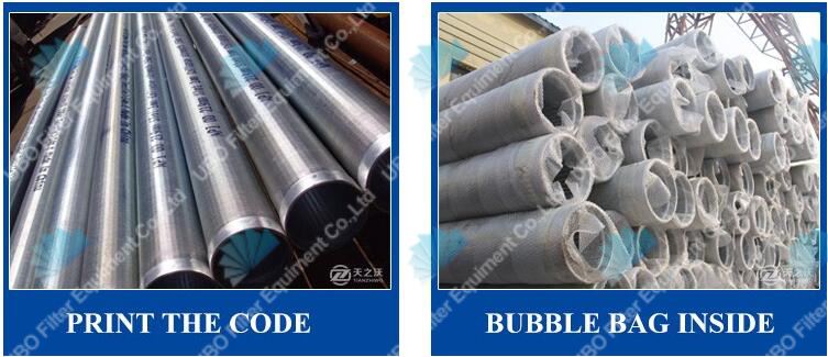 SS316 Wedge Wire v-wire screen for wastewater treatment 