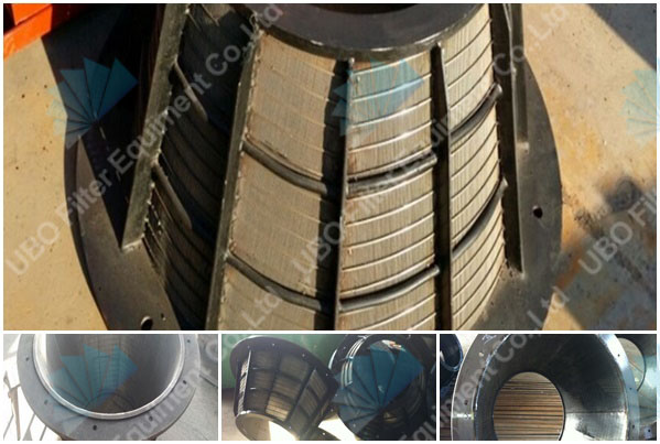 V Profile wedge wire centrifuge basket for Filtering Elements 