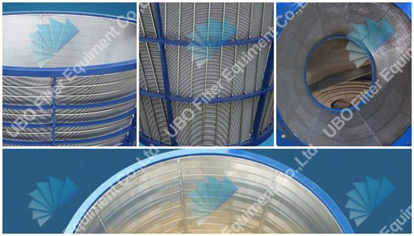 Wedge wire screen basket for coal filtration