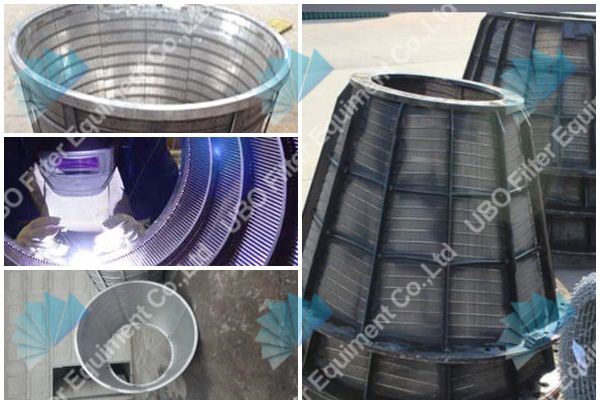 stainless steel wedge wire screen basket for mining