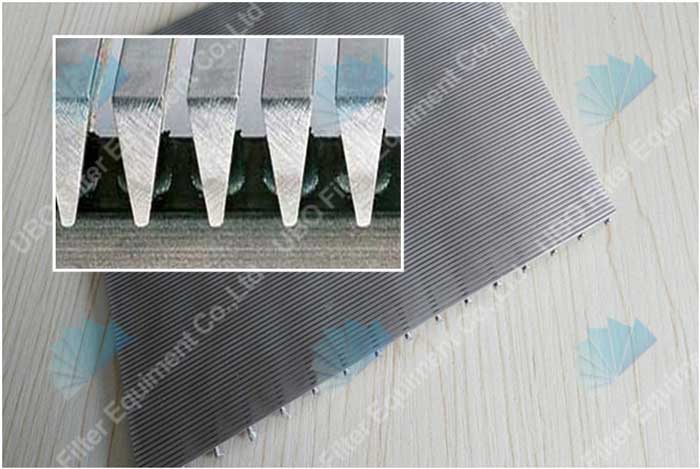 Wedge wire flat screen panel for liquid filtration