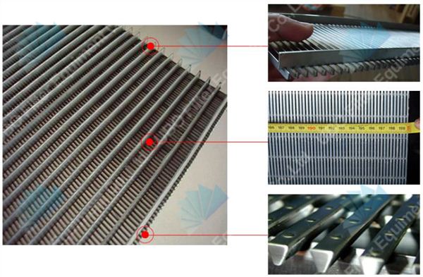 wedge wire sieve screen plate for separation