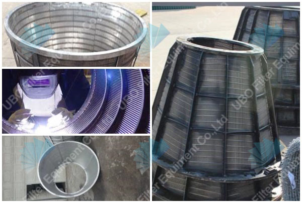 wedge v wire screen basket for filtration