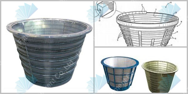 wedge v wire screen basket for filtration