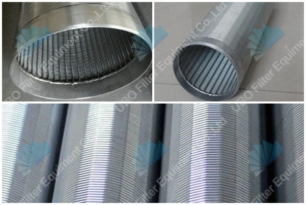 Wedge Wire Profile Wire Wrapped Pipe Screen For Water Treatment
