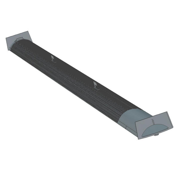 Johnson wedge wire screen scallops for reactor internals