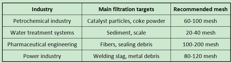 Typical application scenarios and selection suggestions for temporary strainers