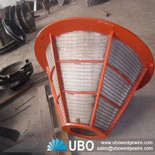 stainless steel wedge wire screen basket for mining