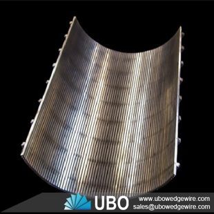 Slot well wedge wire sieve bend screen panel for filtration