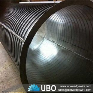 Rotary drum screen high strength wedge wire screen