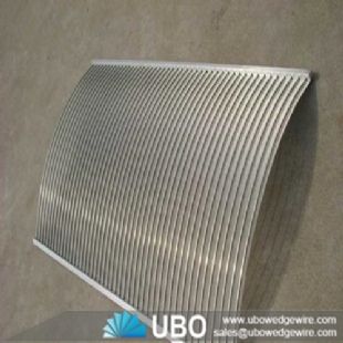 Wedge wire welding curve screen panel