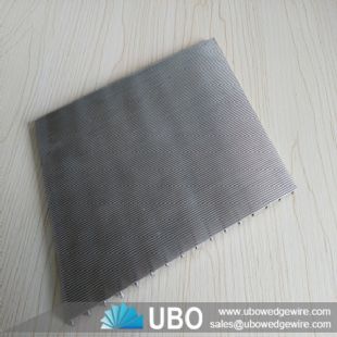 Flat wedge wire screen panel