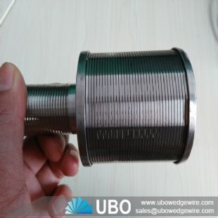 Wedge wire water filter nozzle