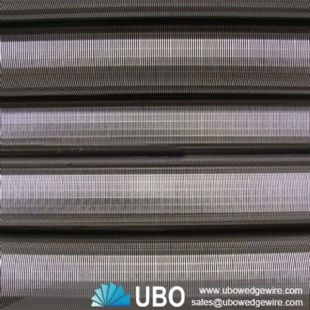 Wedge wire filtering tube for well drilling