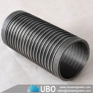 Looped or welded wedge wrapped wire screens cylinder