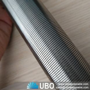 Stainless steel wedge welded wire continous slot screen pipe with plain end