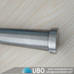 Stainless steel wedge welded wire continous slot screen pipe with plain end