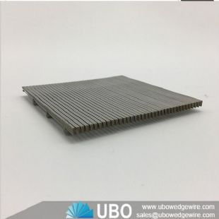Wedge v wire slot screen panel for food processing