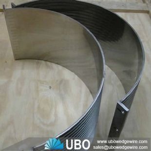 SS wedge wire slot wire dewatering curved sieve bend screen panel