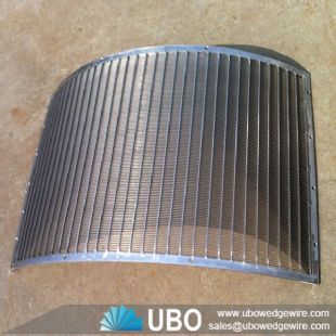 Wedge wire wrapped sieve bend screen plate for waste water filtration