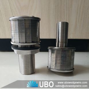 Wedge wire screen nozzle strainer for water filter tank