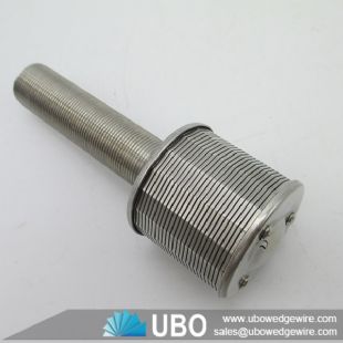 Wedge wire water filter nozzle strainer for ion exhcange