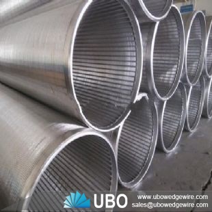 SS304 all welded wedge wire wrapped screen pipe of oil filtration