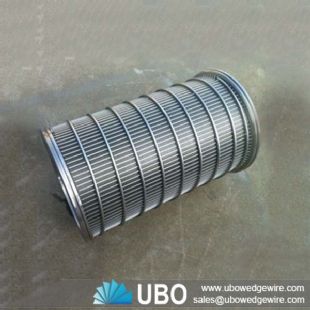 Wedge wrapped wire screen cylinder basket