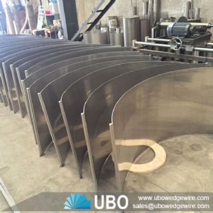 Wedge wire sieve bend arc screen plate