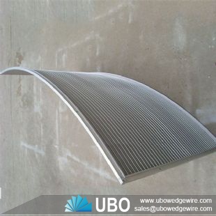 Stainless steel V shaped slot sieve bend