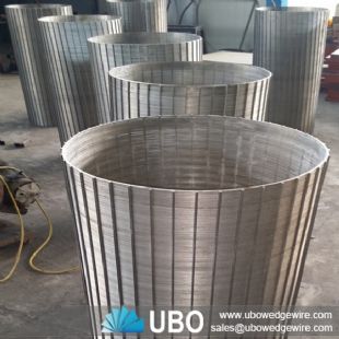 Wedge wire rotary screen for industry