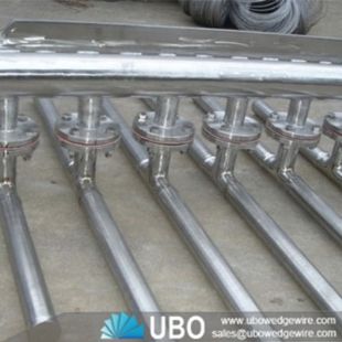 stainless steel wedge wire air sparge header assemblies