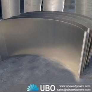 Mineral processing wedge wire welded sieve bend