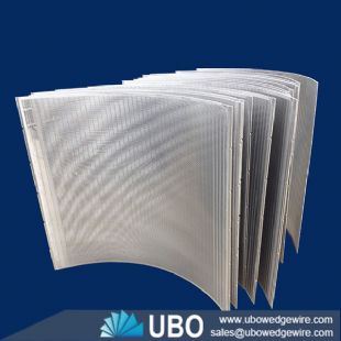 stainless steel wire wrap cross flow sieve bend screen