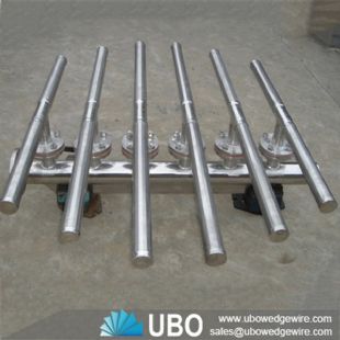 stainless steel wedge wire sparge header assembly