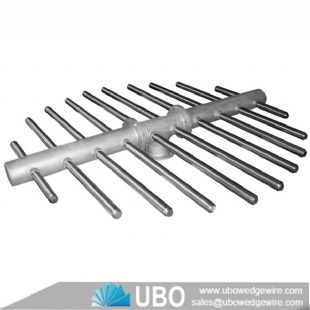 stainless steel wedge wire sparge header assembly