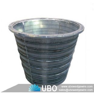 Wedge wire screen basket for coal filtration