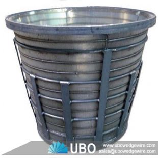 Wedge wire screen basket for coal filtration